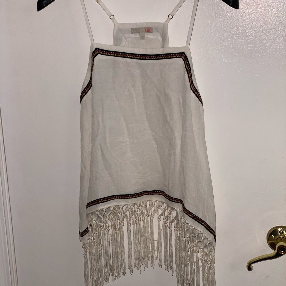 Gianni Bini Fringe Tank Top